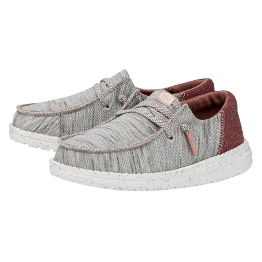 Hey Dude Wendy Funk Jersey Light Grey Casual Shoes - Womens